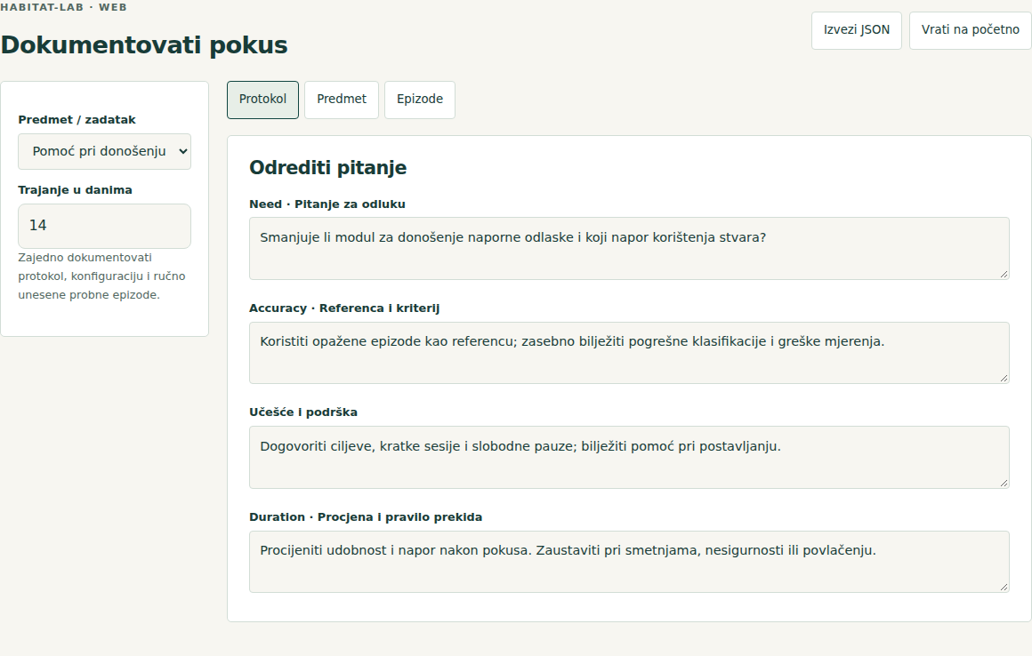 Programsko sučelje · primjer konfiguracije