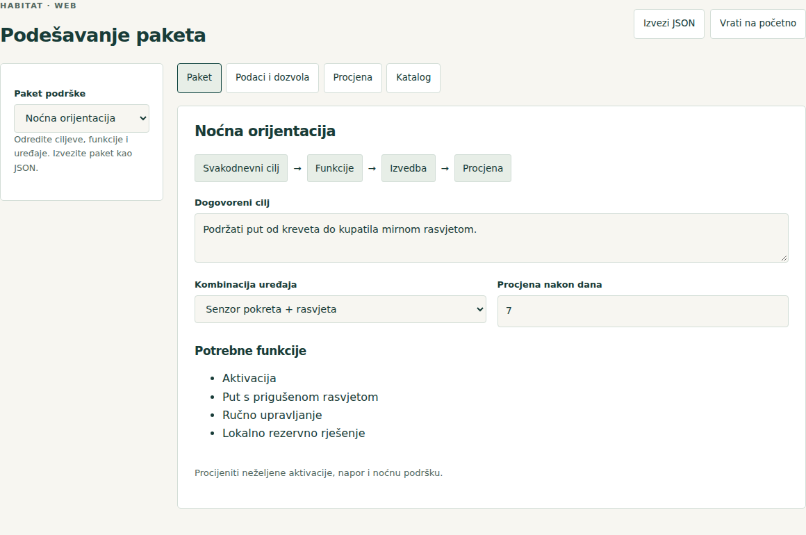 Programsko sučelje · primjer konfiguracije